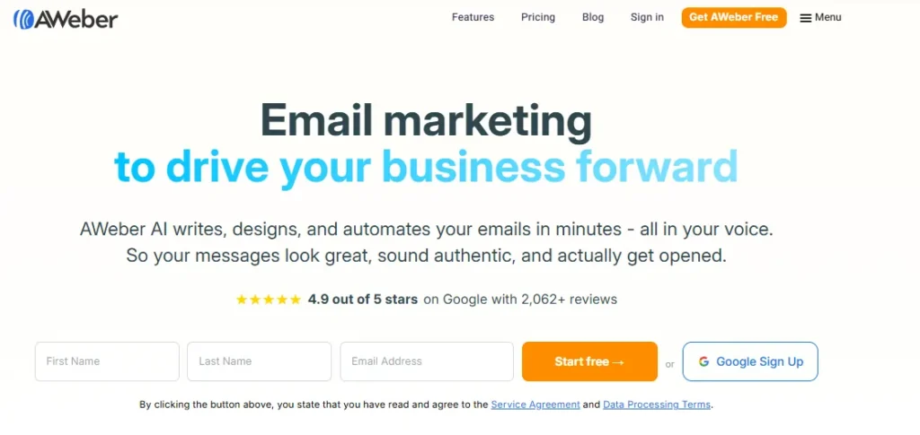 AWeber HomePage