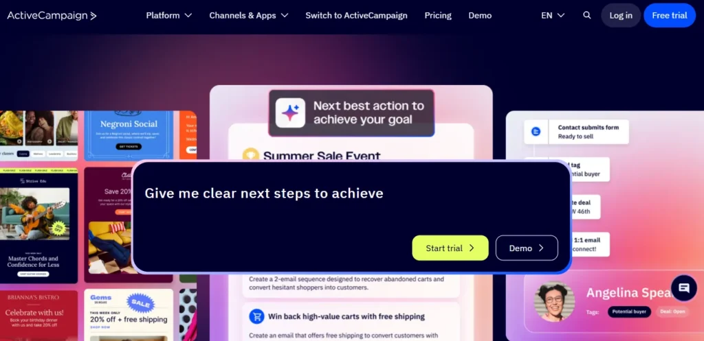 ActiveCampaign Homepage