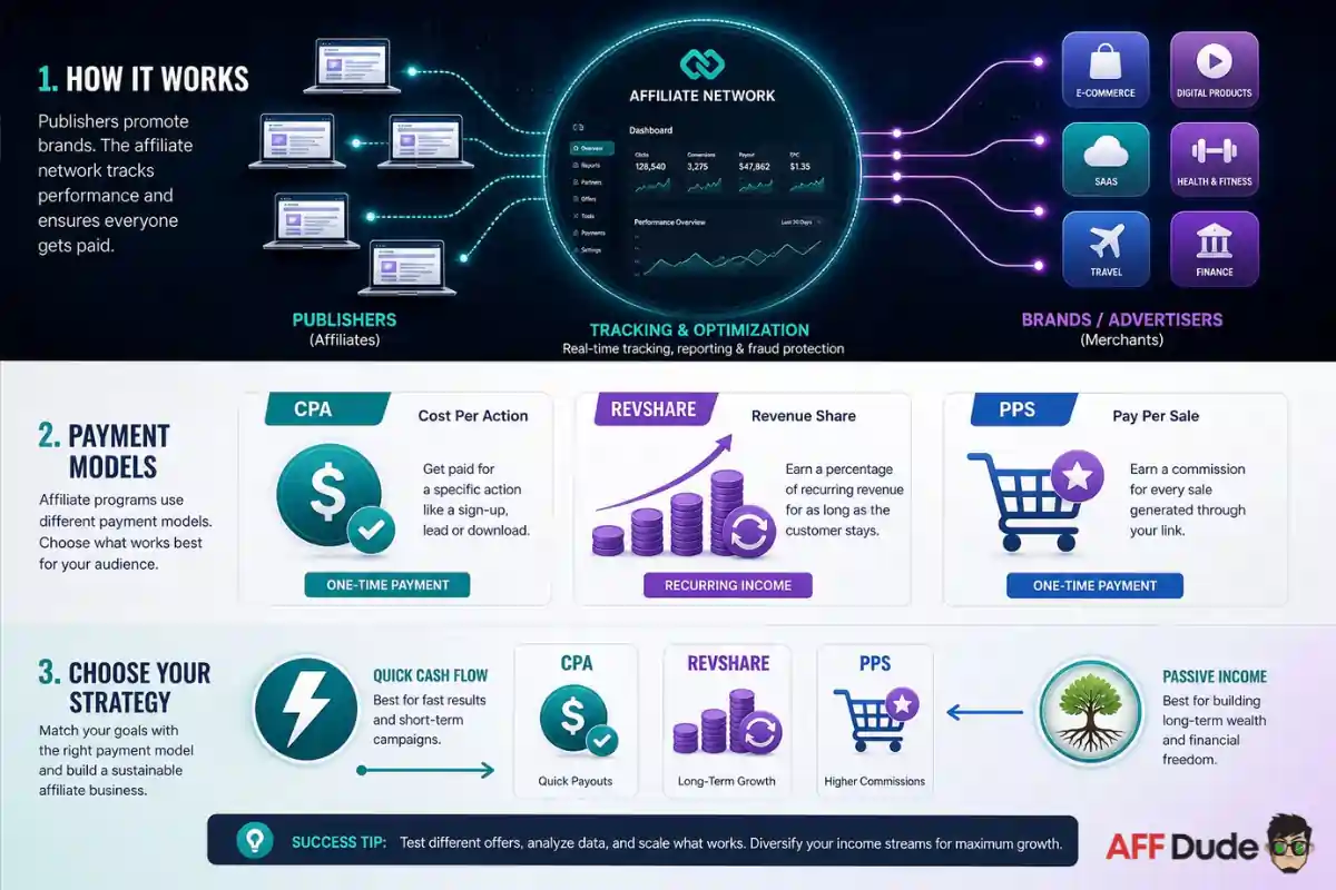 Affiliate network payment models for adult content publishers