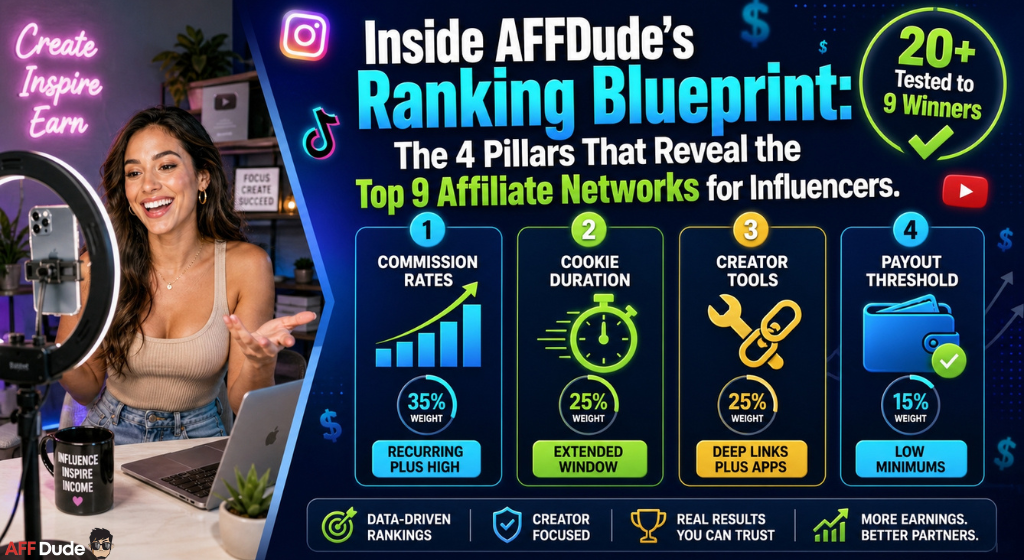 Influencer affiliate network rankings and comparison
