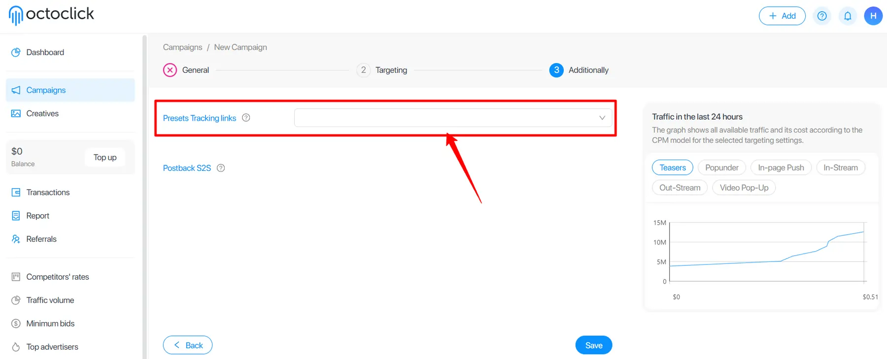 OctoClick Advertiser Tracking