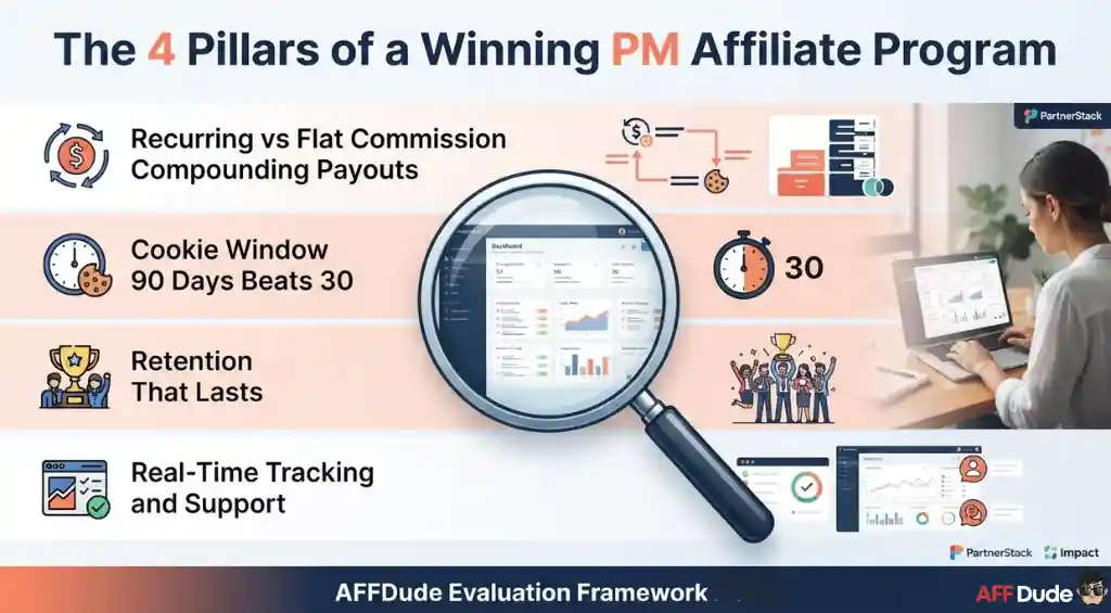 AFFDude evaluating project management affiliate program features