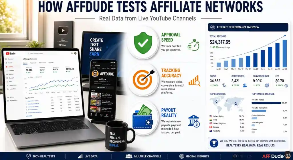 AFFDude reviewing affiliate networks for video creators