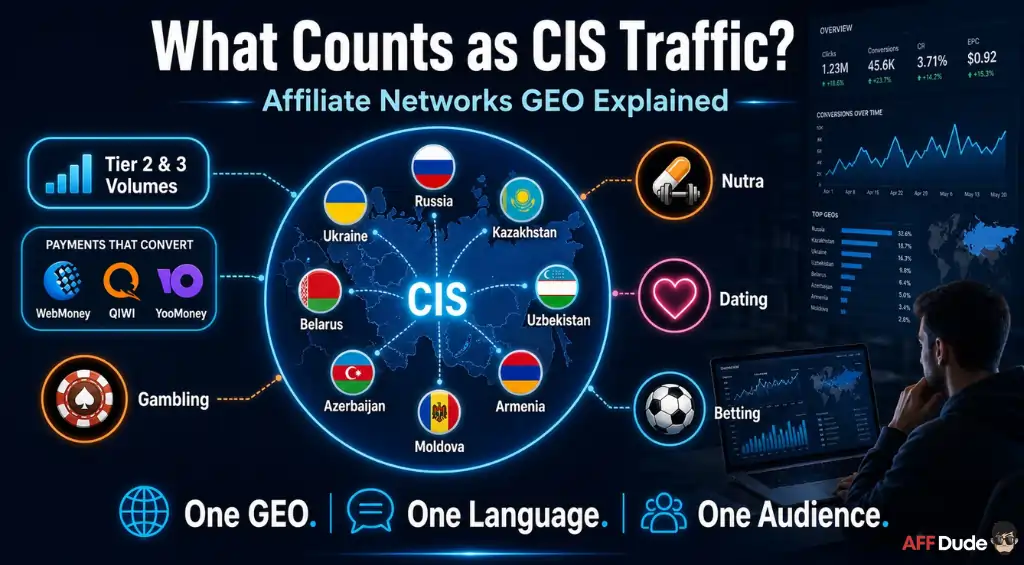 Affiliate network CIS traffic sources and regions