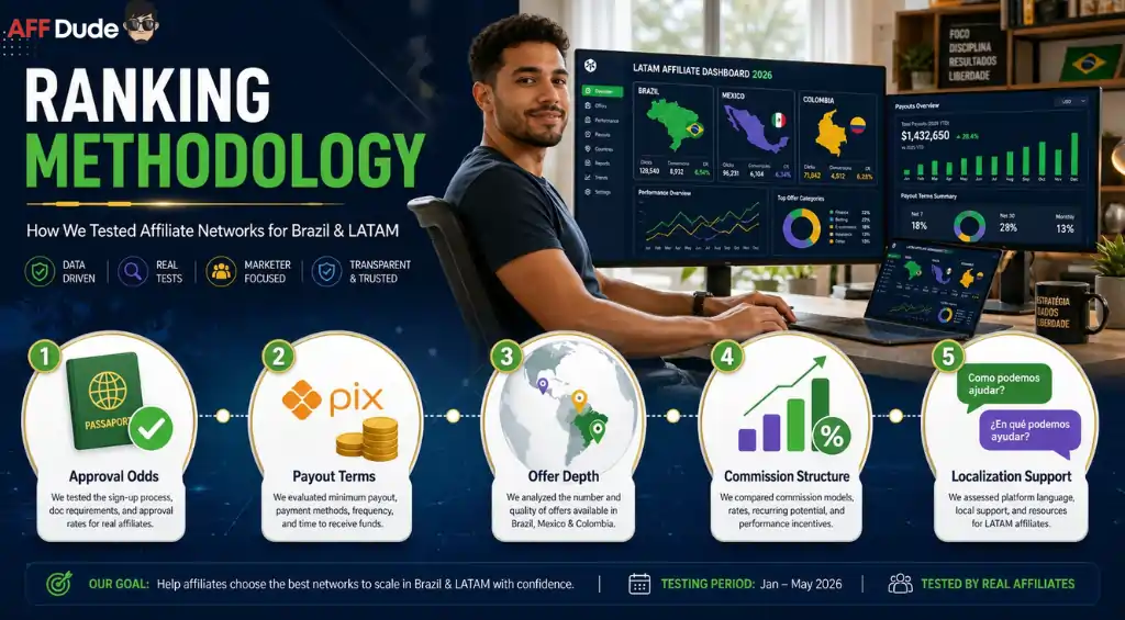 Affiliate network ranking criteria for Brazil and LATAM markets