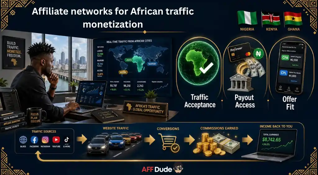Affiliate networks for African traffic monetization