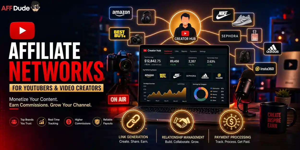 Affiliate networks helping YouTubers monetize video content