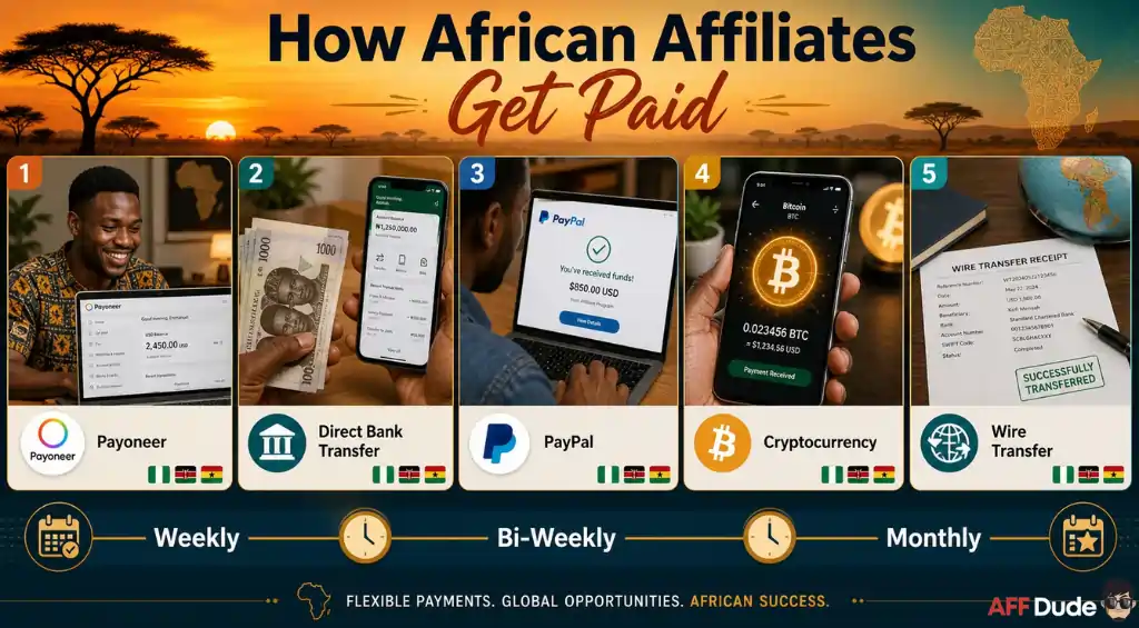 Affiliate payment methods for Nigerian and African traffic monetization