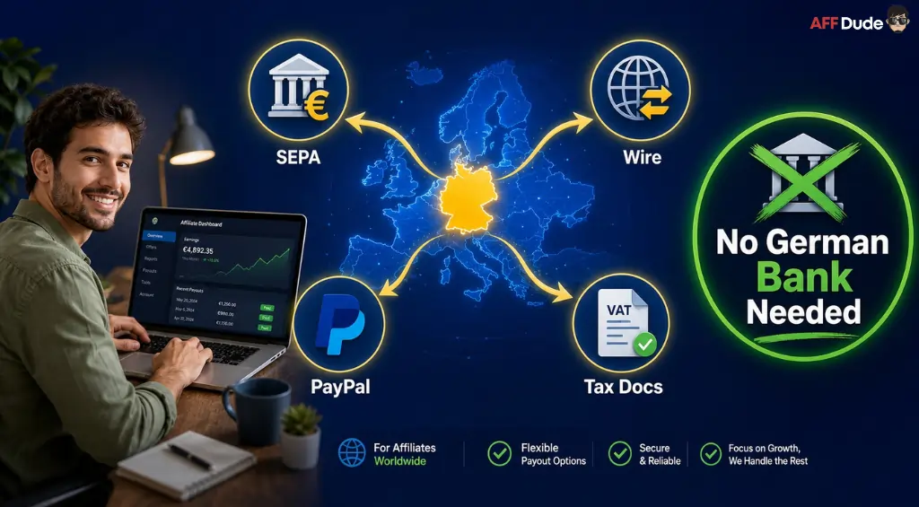 Affiliate payment options for joining DACH affiliate networks