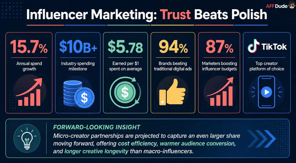 Authentic influencer building audience trust through genuine content