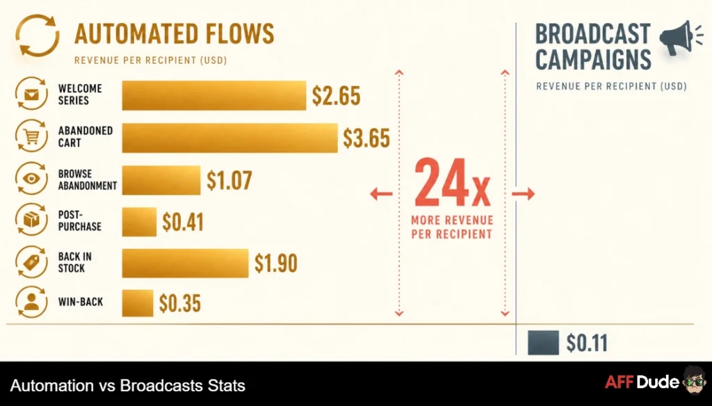 Automation vs Broadcasts Stats