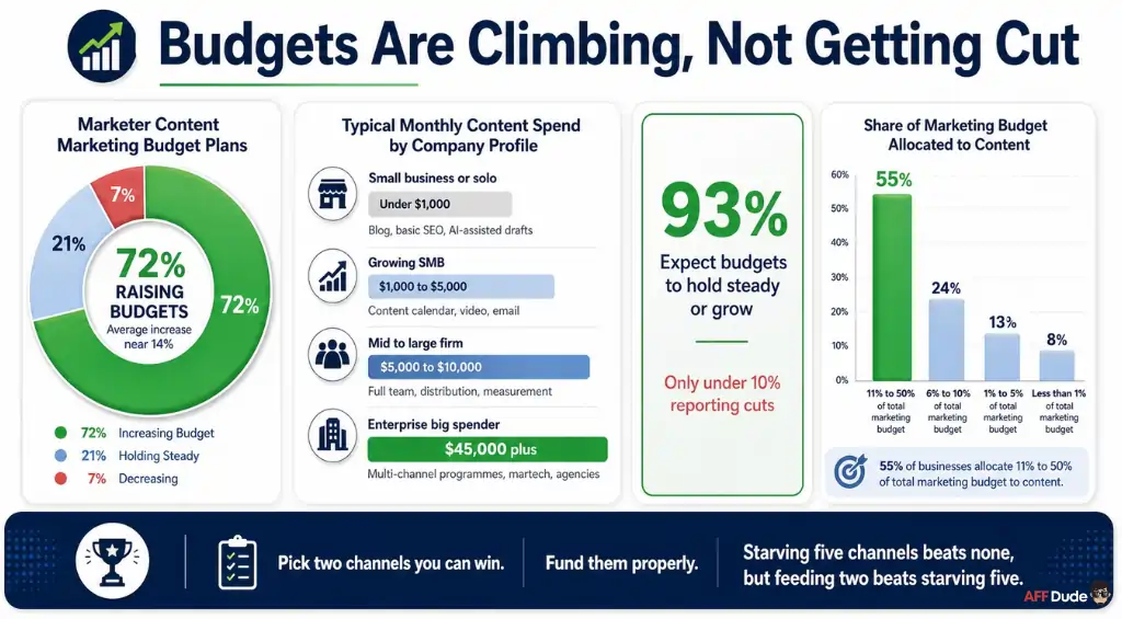 Content marketing budgets continue rising across businesses