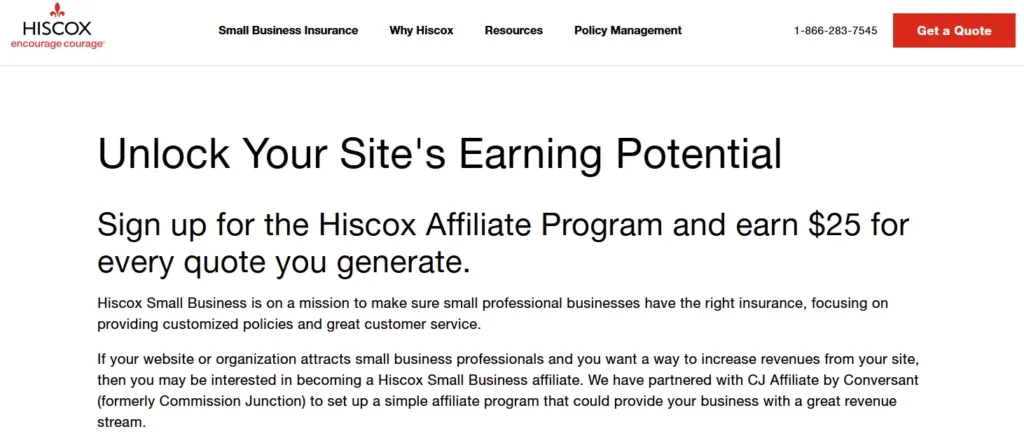 Hiscox Affiliate Program