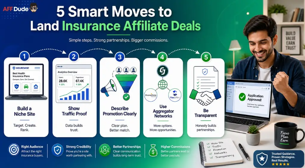 Insurance affiliate program approval for new publishers