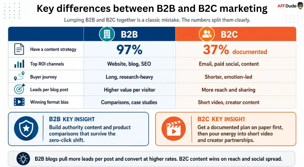 Key differences between B2B and B2C marketing