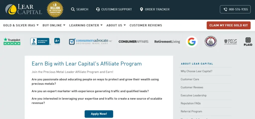 Lear Capital Affiliate Program