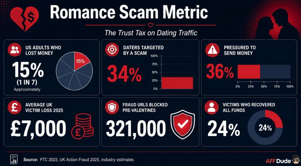 Online dating romance scam warning