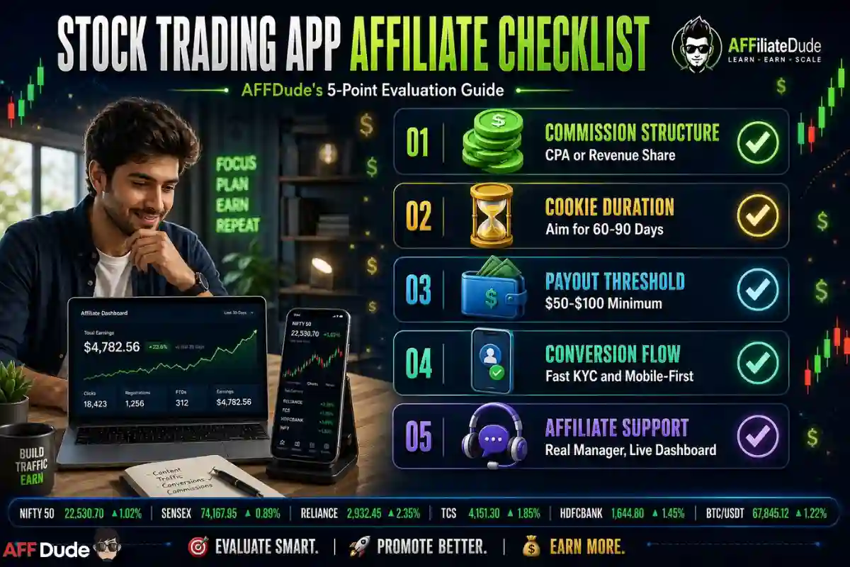Stock trading app affiliate program evaluation checklist