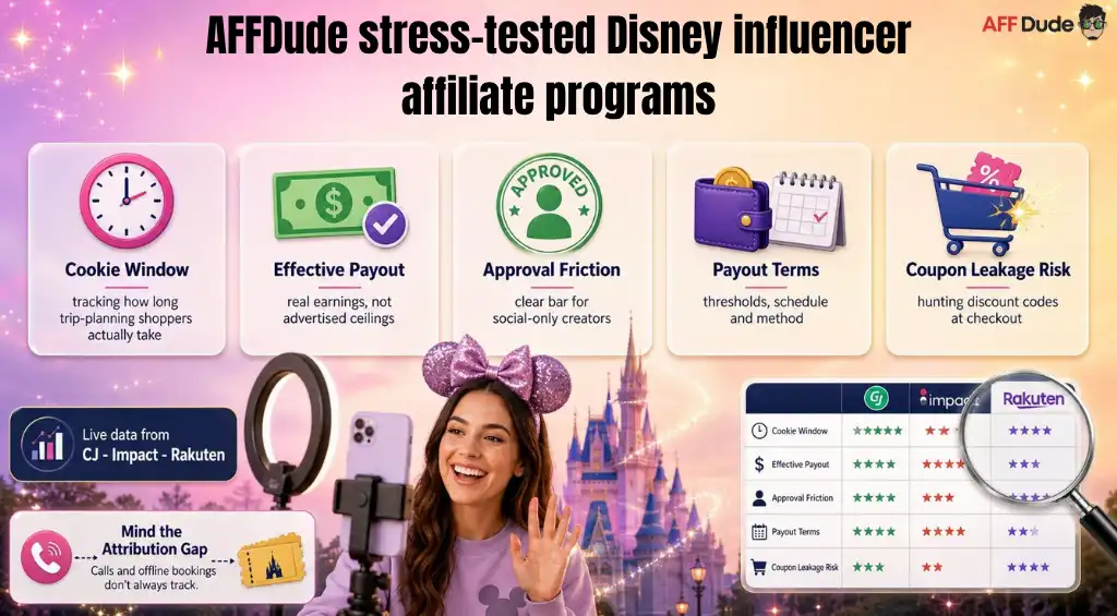 AFFDude stress-tested Disney influencer affiliate programs