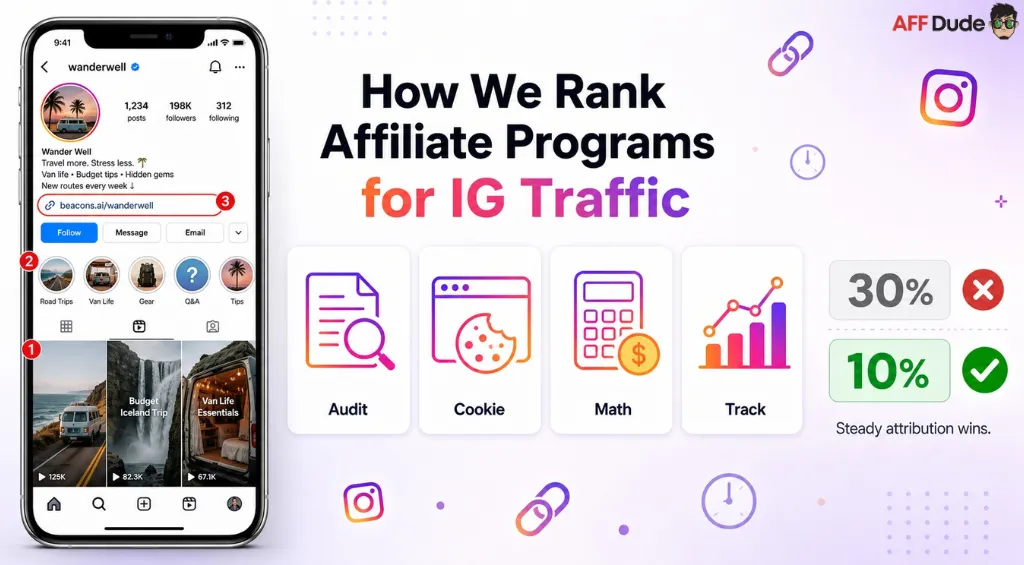 Affiliate Program Testing and Ranking for Instagram Traffic