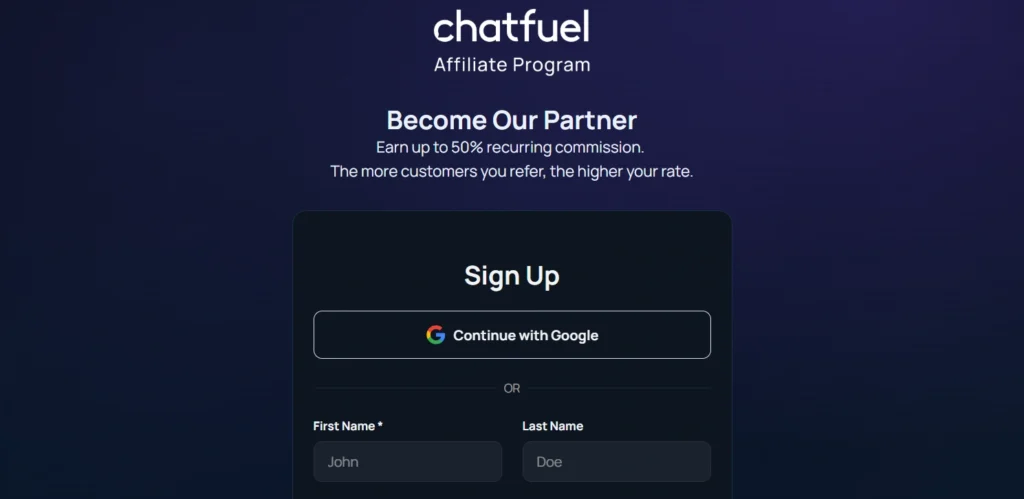 Chatfuel Affiliate Program