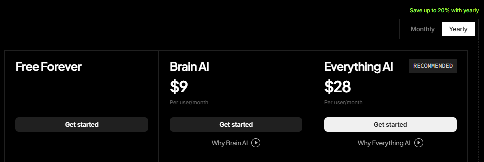 ClickUp AI Pricing Plans