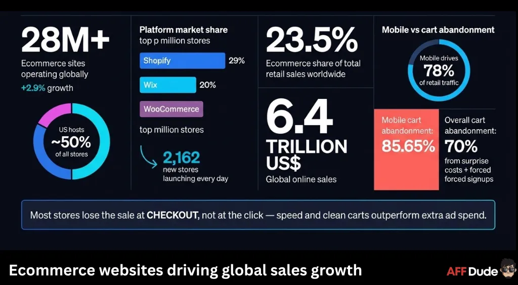 Ecommerce websites driving global sales growth