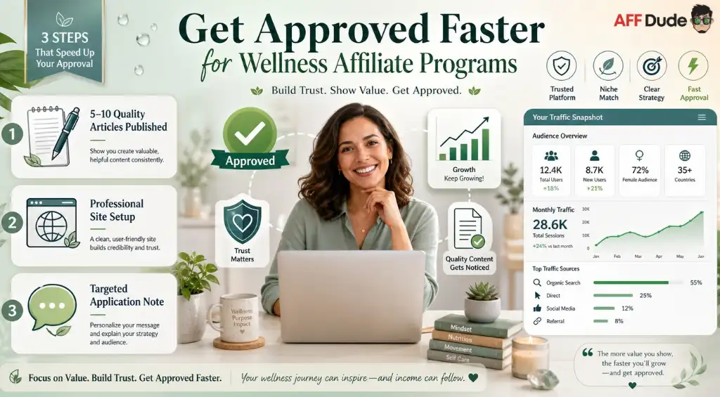 Faster approval strategies for wellness affiliate programs