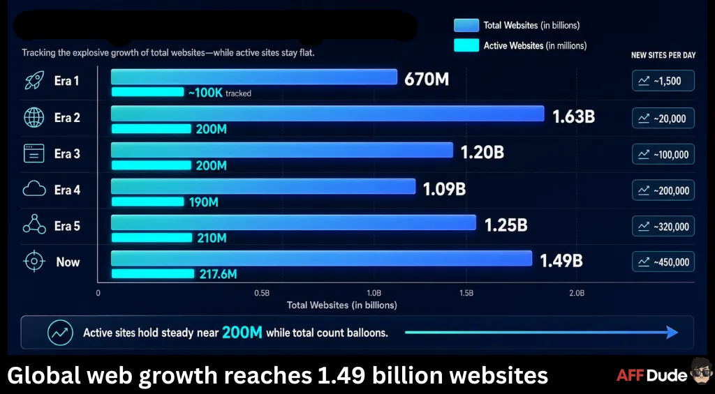 Global web growth reaches 1.49 billion websites