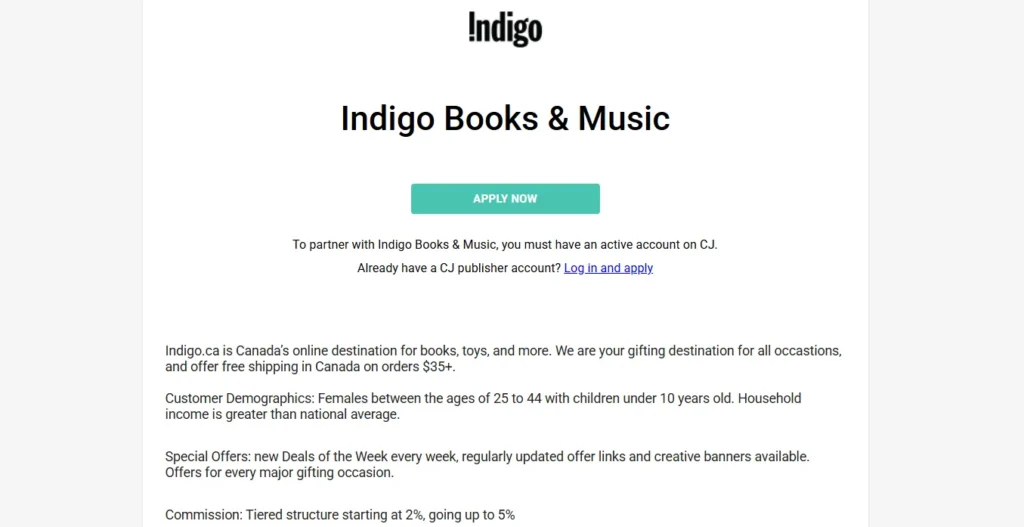 Indigo Affiliate Program