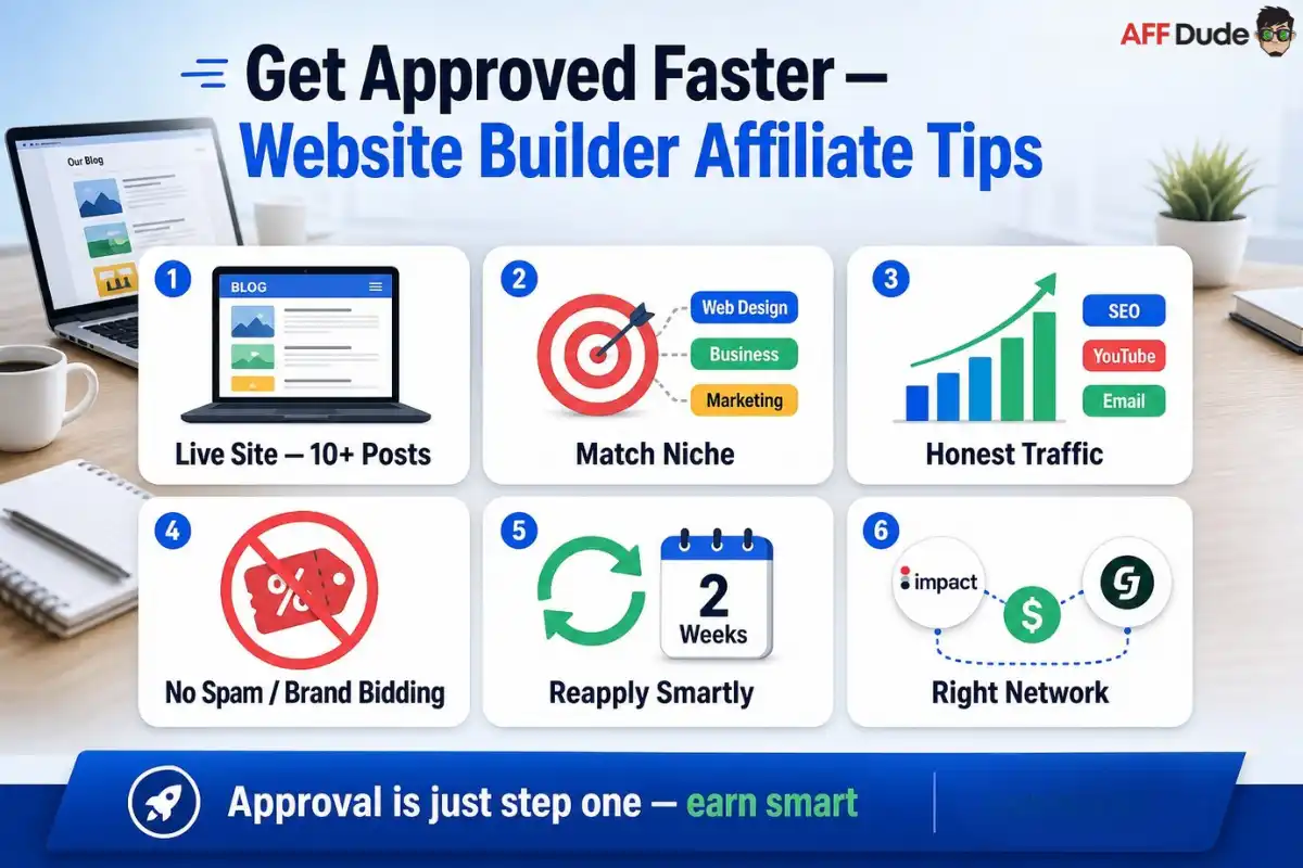 Join Website Builder Affiliate Programs With Approval Tips