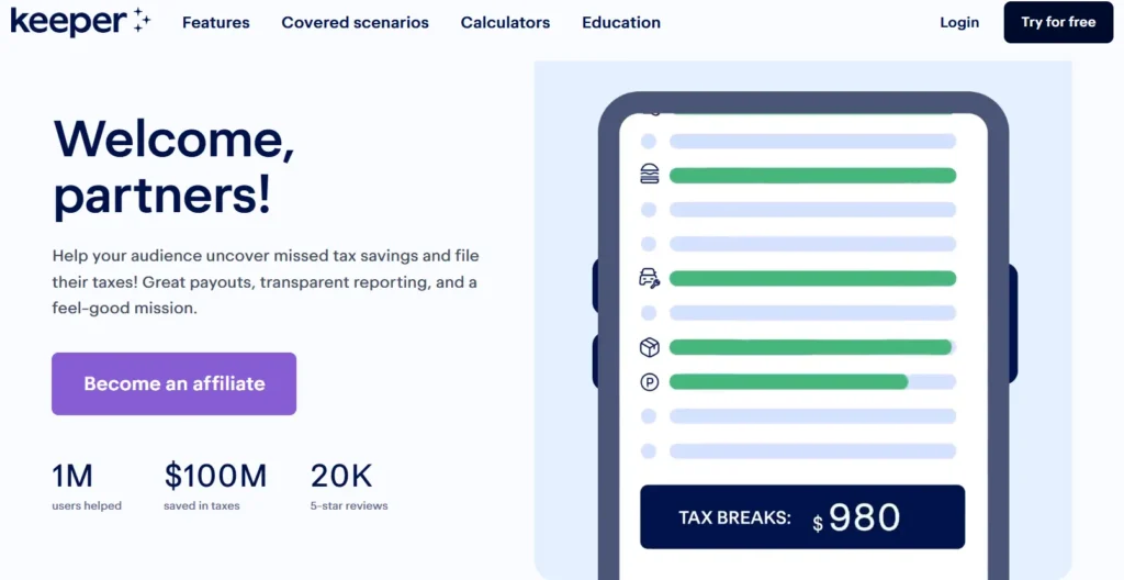 Keeper Tax Affiliate Program
