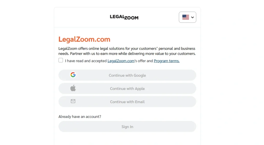 LegalZoom Affiliate Program