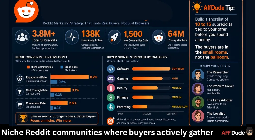 Niche Reddit communities where buyers actively gather