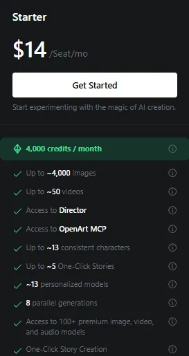OpenArt Starter Plan