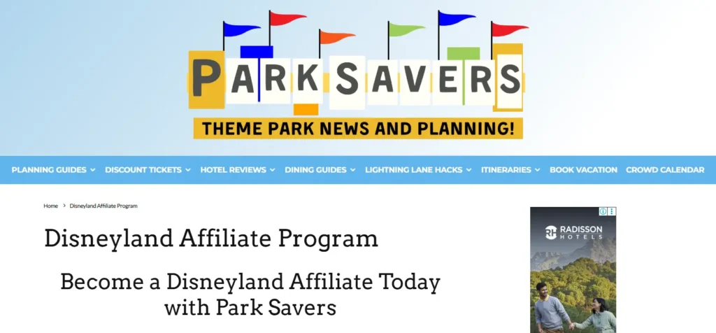 Park Savers Affiliate Program