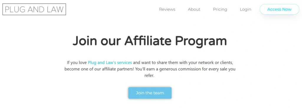 Plug and Law Affiliate Program
