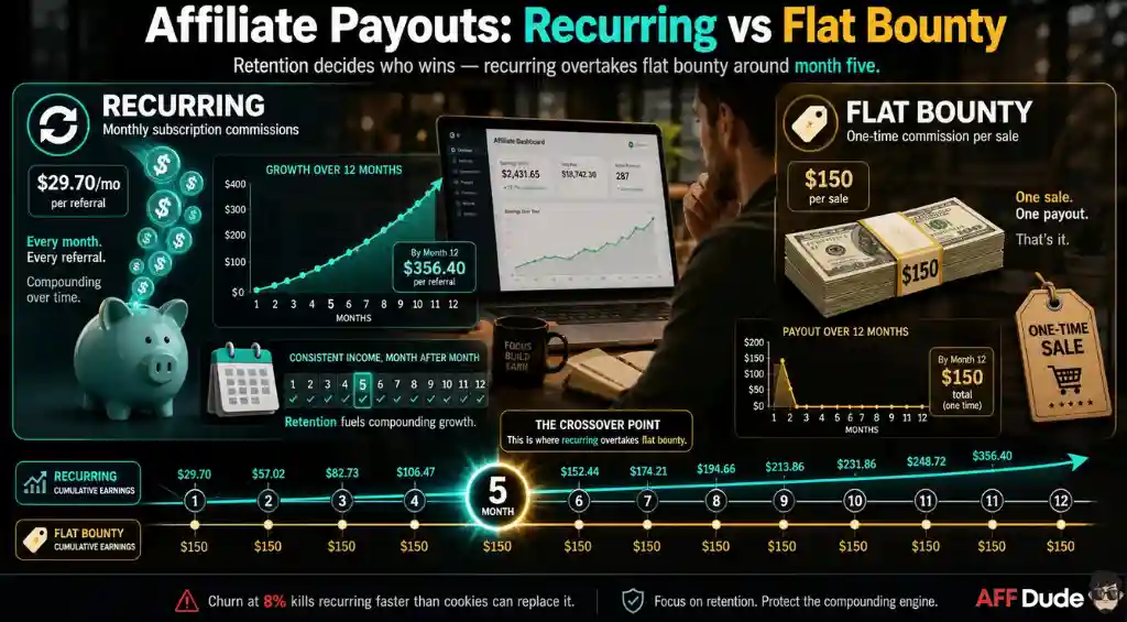 Recurring vs Flat Bounty Affiliate Program Earnings