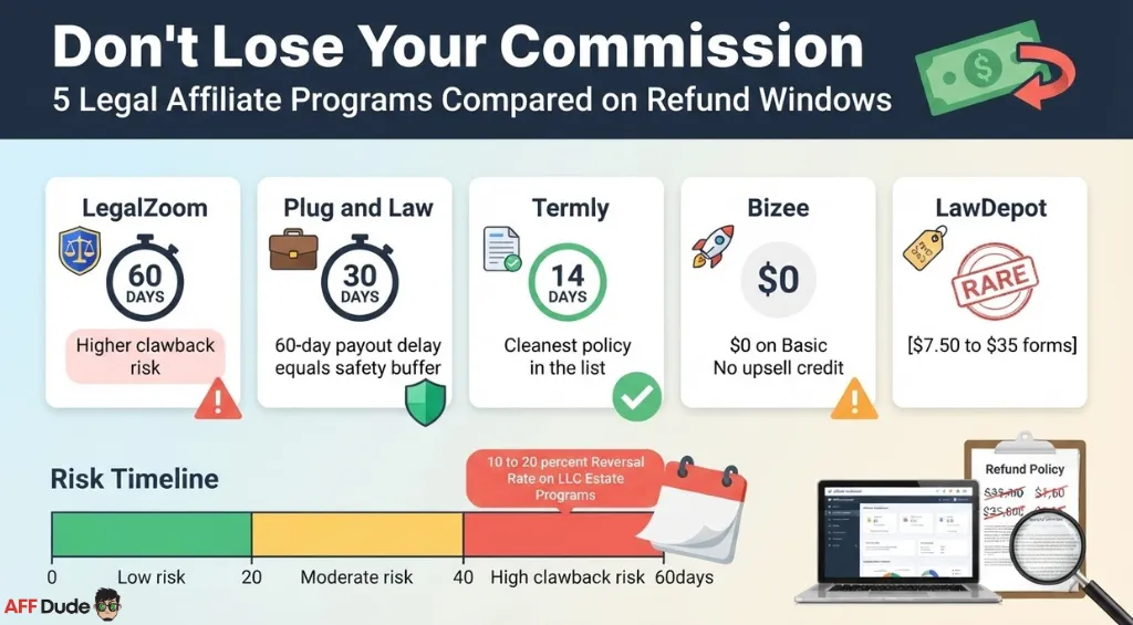 Refund Windows and Clawback Rules for Legal Affiliates