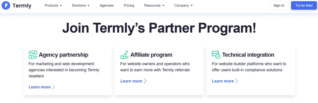Termly Affiliate Program