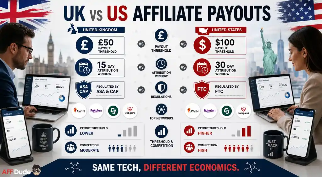 UK affiliate programs offer different rates than US