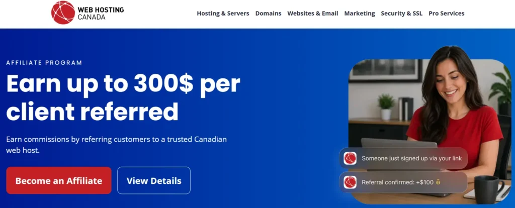 Web Hosting Canada (WHC) Affiliate Program