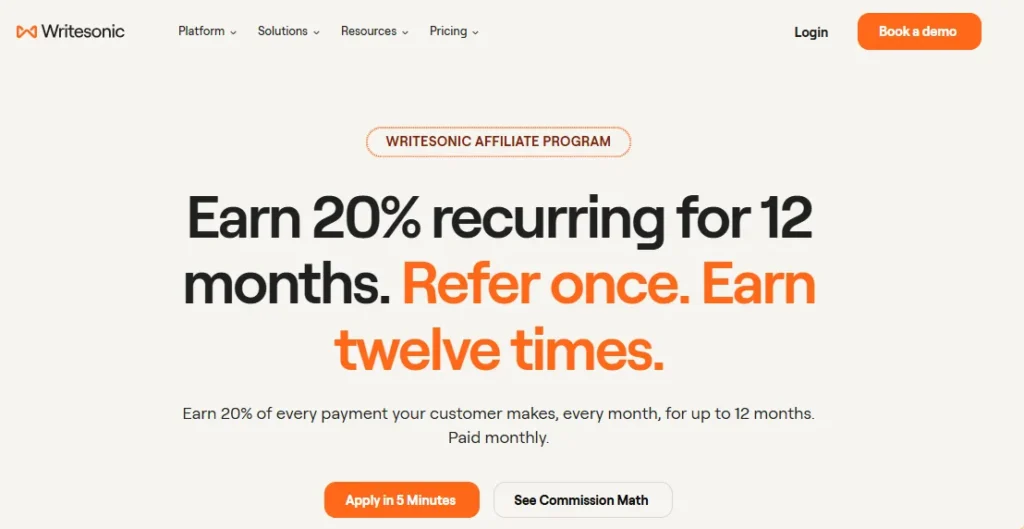Writesonic Affiliate Program