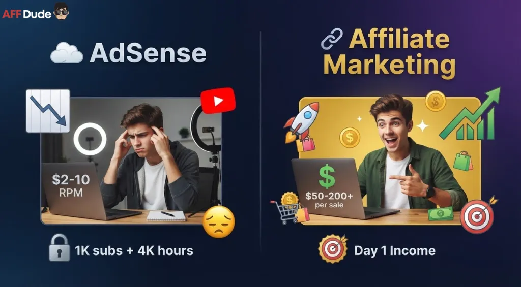 YouTube Affiliate Marketing Beats AdSense Revenue Easily