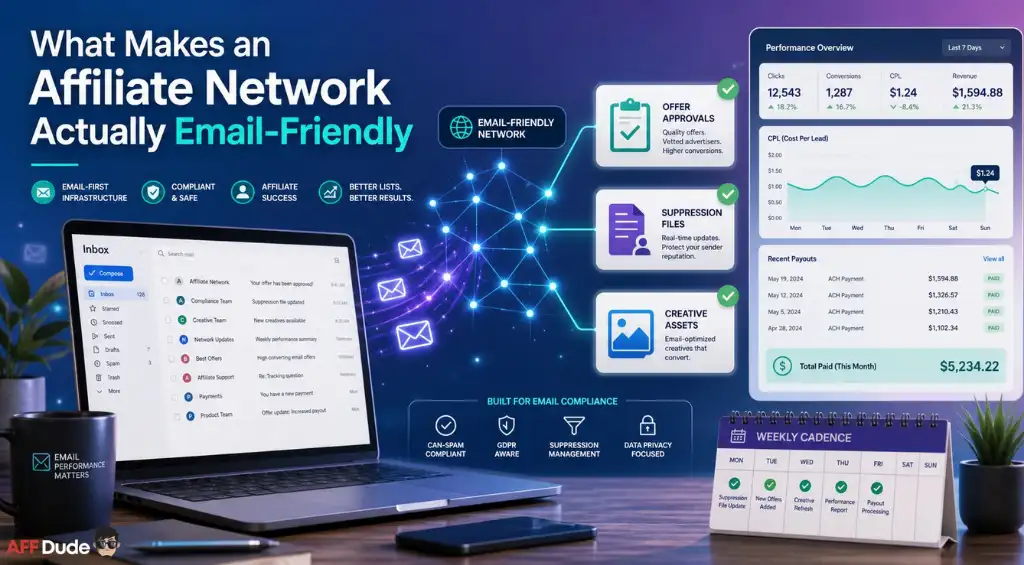 Affiliate networks with email marketing-friendly features
