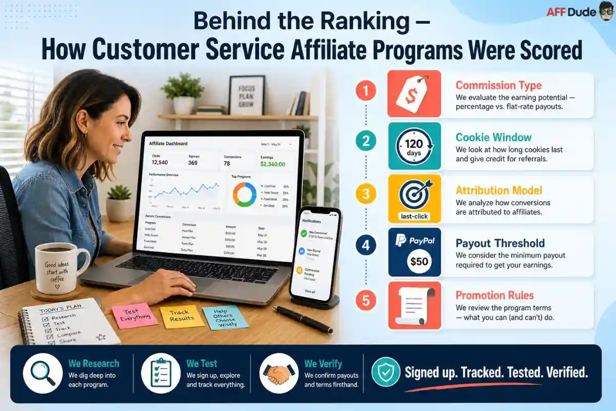 Customer Service Affiliate Programs Ranking Criteria