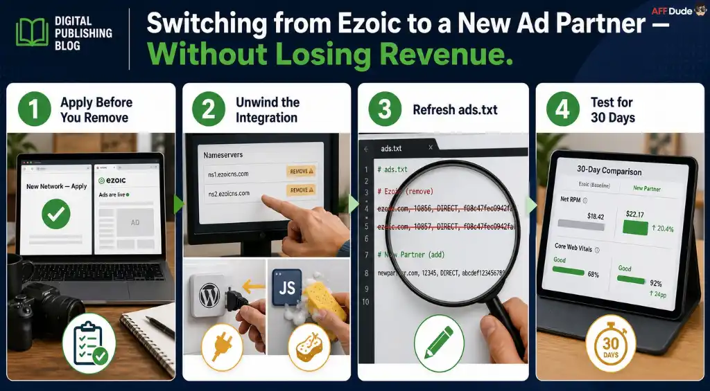 Ezoic migration steps for revenue preservation