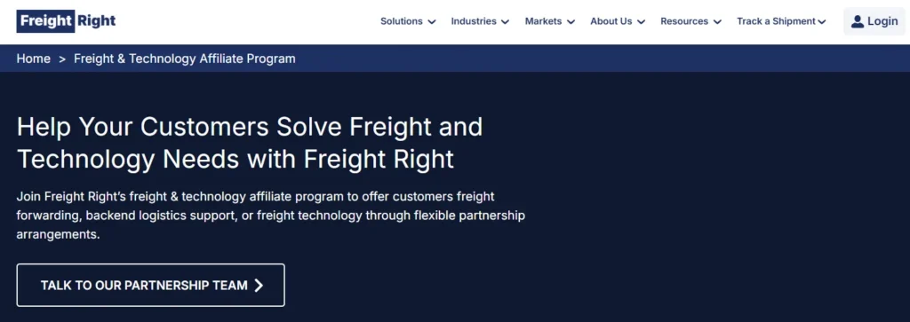 Freight Right Affiliate Program