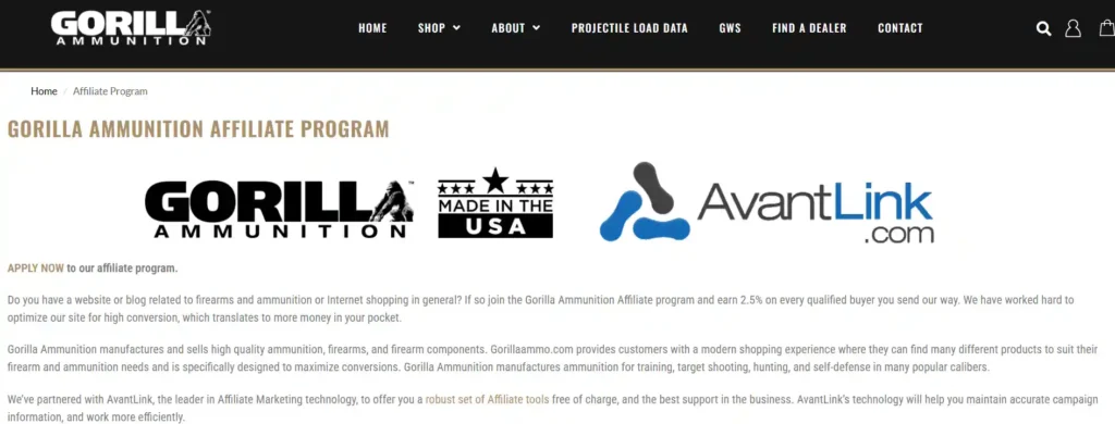 Gorilla Ammunition Affiliate Program