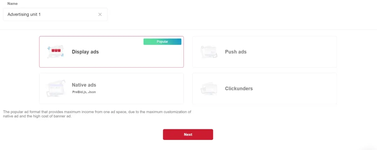 Kadam Ad Formats